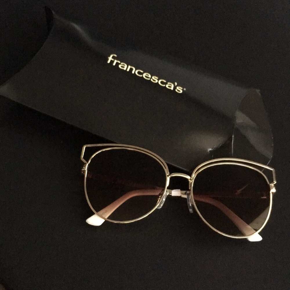 Francesca's Gold Winged Sunglasses